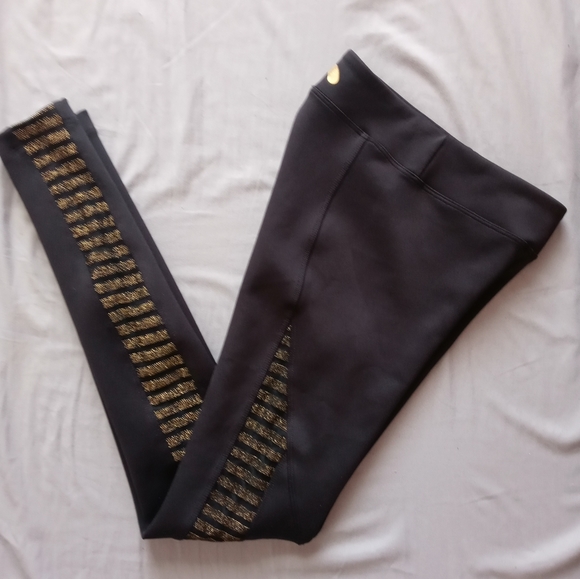 Koral X Small Black Leggings with Gold Detail - Picture 8 of 11